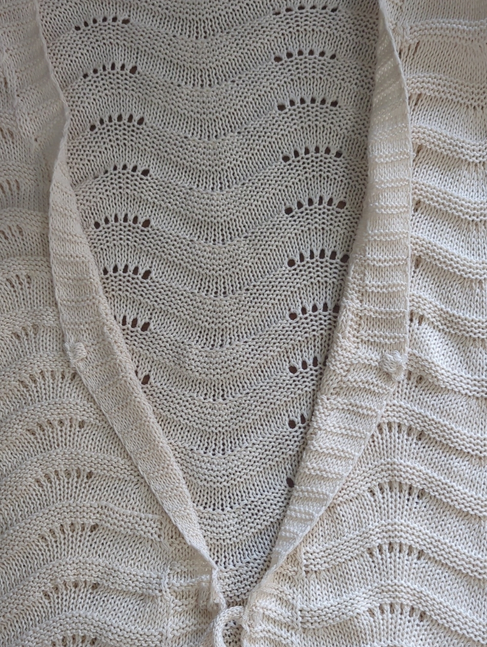 Cupshe Long Sleeve Cream Crochet Long Beach Cover-Up Kimono - Picture 10 of 10
